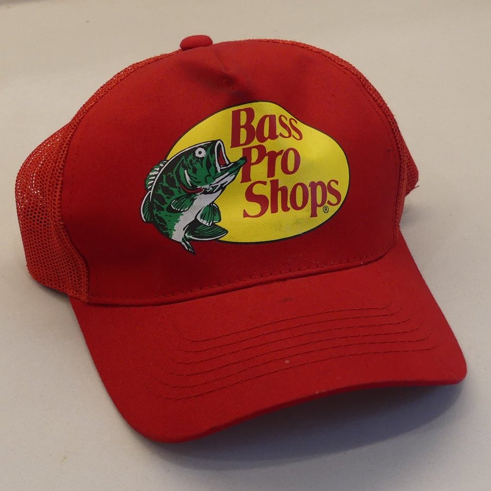 Bass Pro Shops Red Snapback Trucker Hat